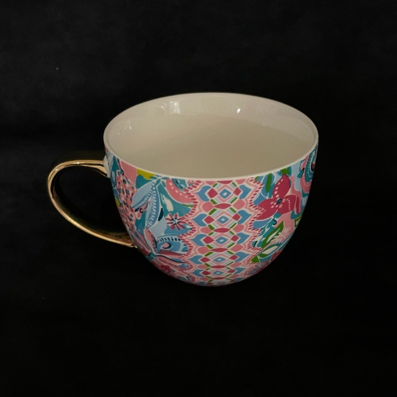 Lilly Pulitzer Colorful Ceramic Mug with Gold Handle - Picture 3 of 10